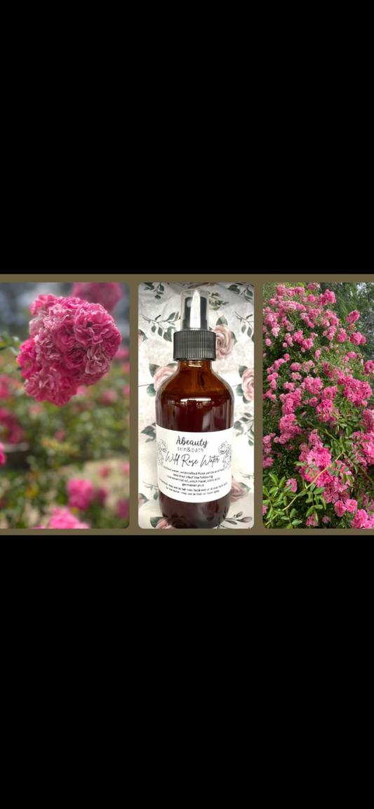 Wild Rose & Herb toner   4 oz glass spray bottle